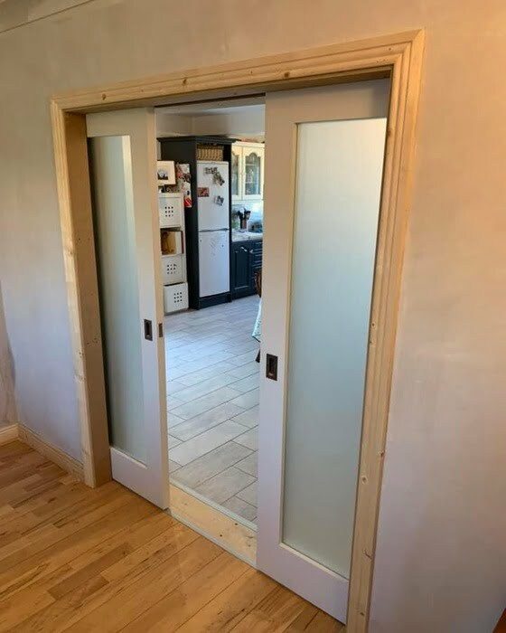 sliding pocket double door